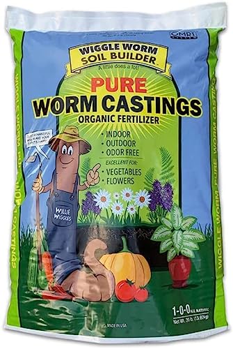 UNCO INDUSTRIES,INC Worm Castings Organic Fertilizer Wiggle Worm Soil Builder, 30 pounds